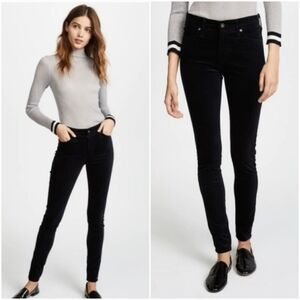 🆕️Adriano Goldschmied Black Velvet Super Skinny Legging Jean Mid-rise SZ 28